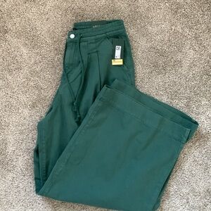 Green Wide Leg Trousers Jean Pant